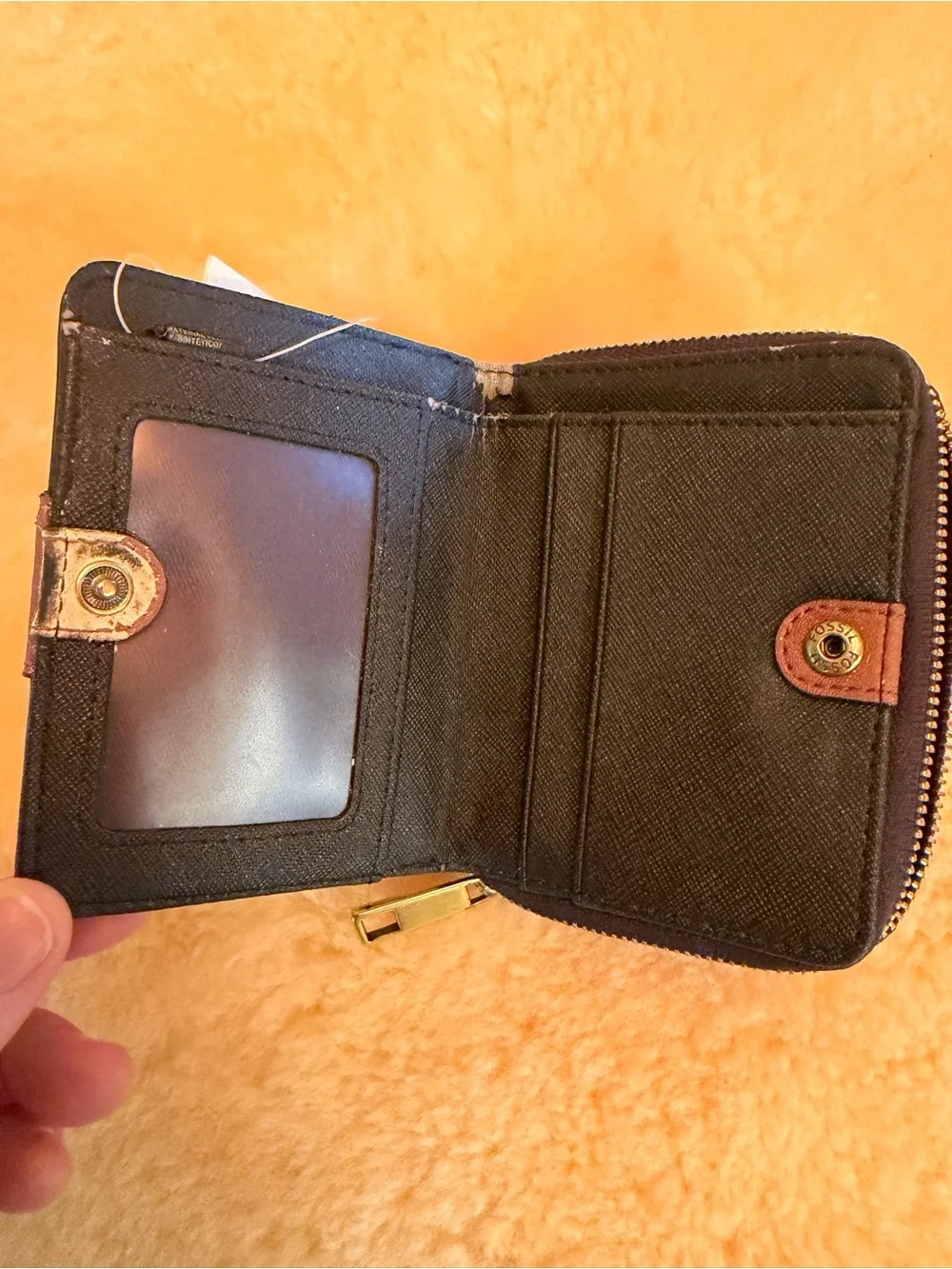 Fossil Emma Mini Multi Black Stripe Wallet - NWT